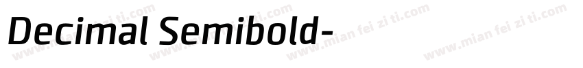 Decimal Semibold字体转换